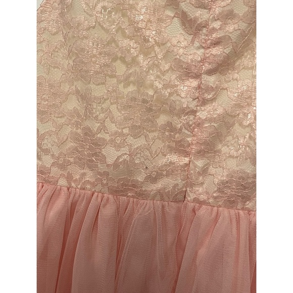 Girls Purple Rose Sleeveless Tulle Skirt Dress Prink Size 7 - Picture 6 of 6